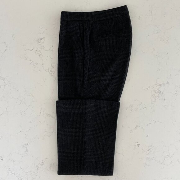 Massimo Dutti Wool Alpaca Blend Houndstooth Pattern Subtle Flare Pants Grey Sz 8 - Picture 12 of 13